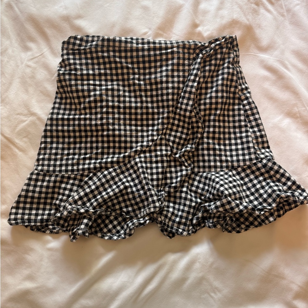 Forever 21 Black and White Checkered Mini Skirt